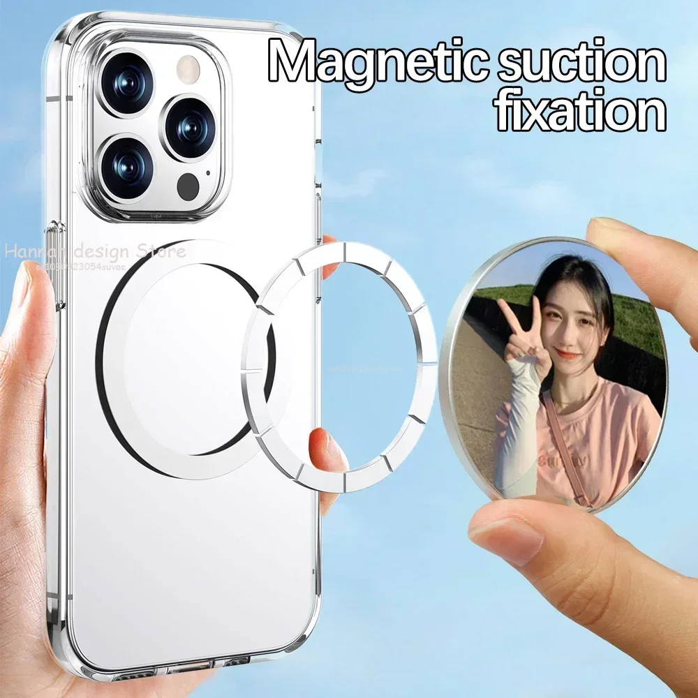 Magnetische telefoon selfie spiegel voor Magsafe IPhone 15 Pro Max mobiele telefoon achteruitrijcamera spiegel voor groothoek selfie vlog video