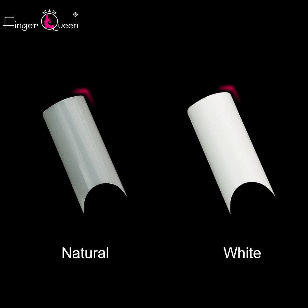 Plastic Nails 500Pcs Clear Nail Tips C Shape Faux Ongle French Manucure Medium Nails Dual Form Nail System Kit