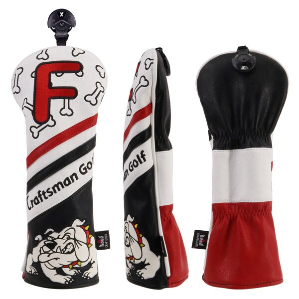 Craftsman Golf Wood Head Covers Headcover Bulldog Driver / Fairway / Hybrid Driver FW UT Headcovers Black: Fairway Wood