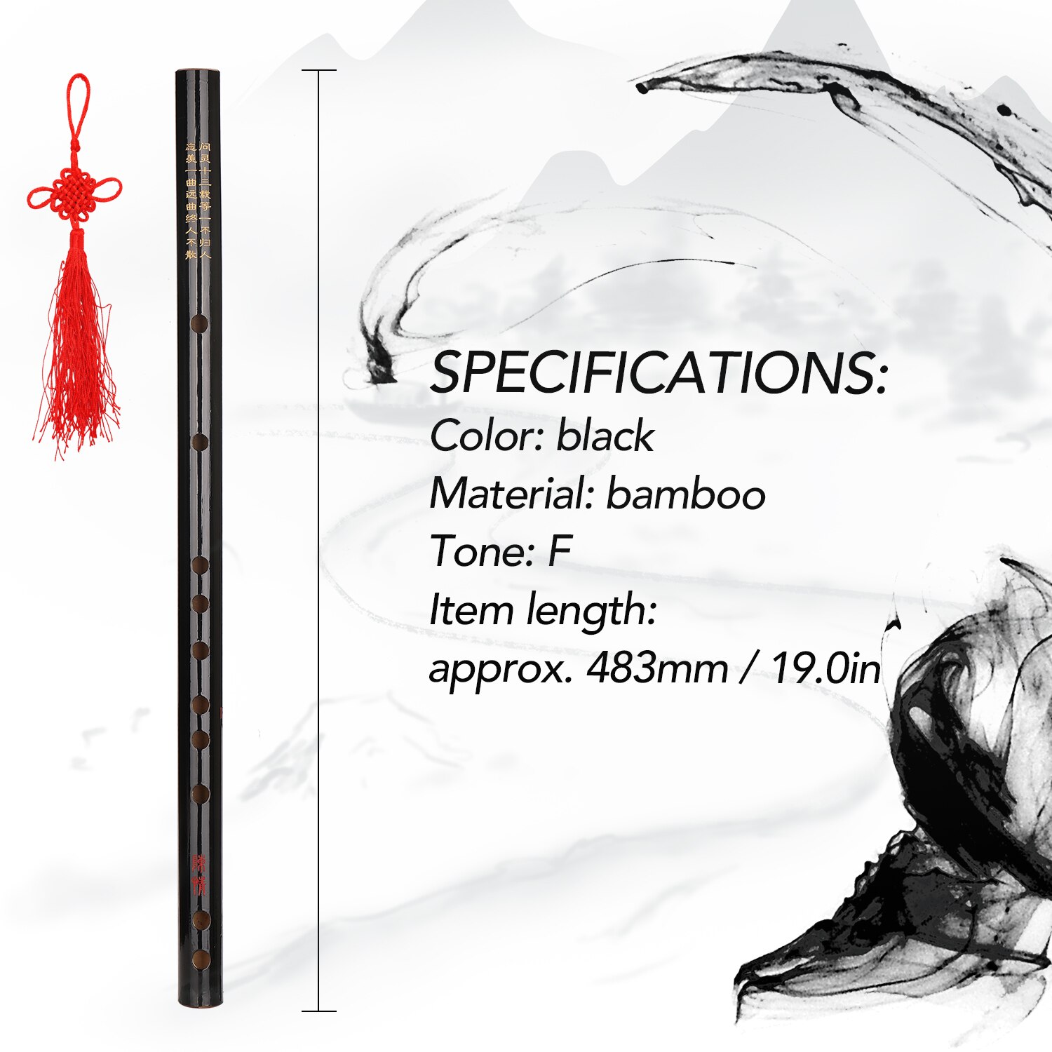 Bamboo Flute Traditional Handmade Bamboo Flutes Woodwind Instrument for Beginner Learner Student Practice Training