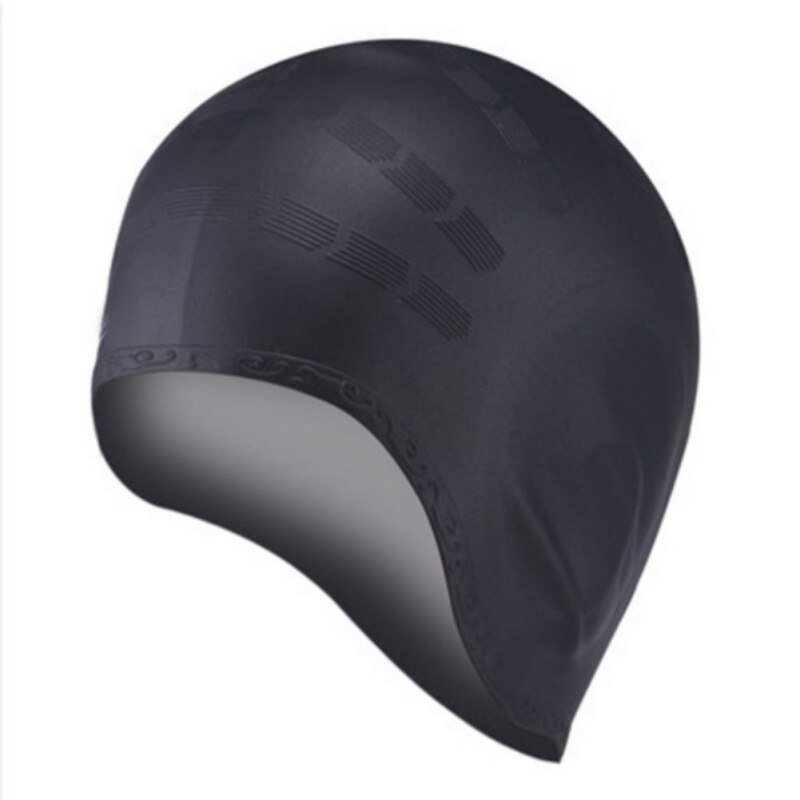 Mujeres Hombres niños natación piscina agua deporte impermeable silicona buceo natación gorro largo protección oreja taza gorros de baño, sombrero