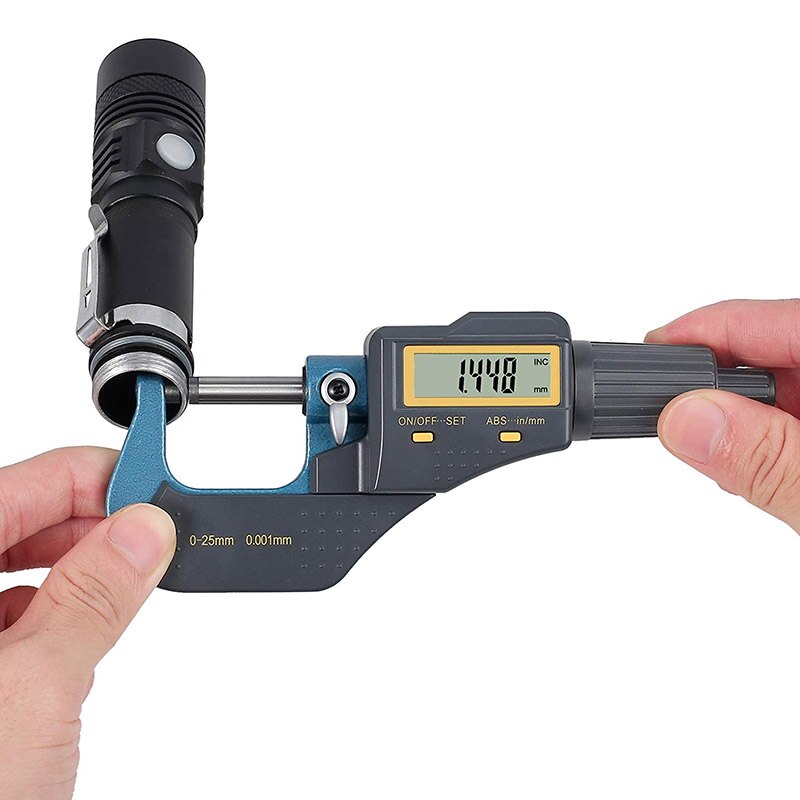 Beslands Digital Electronic Display Micrometer 0-1" / 0-25mm Gauge 0.00004
