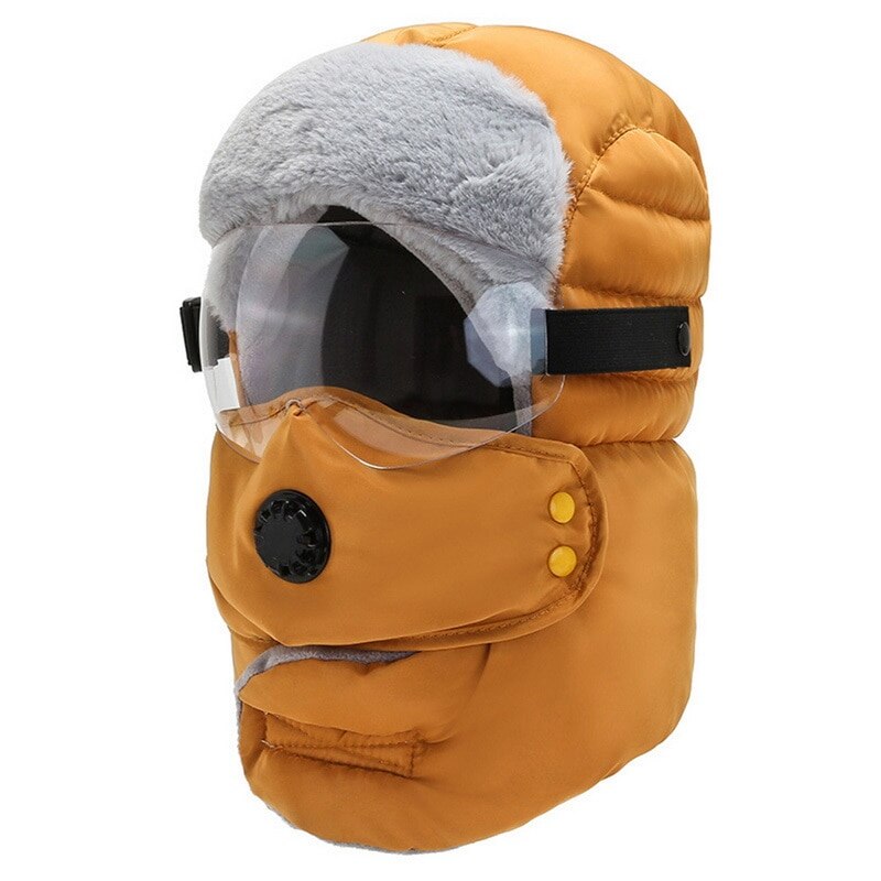nouvelle casquette chaude hiver hommes originale hiver chapeaux pour femmes enfants imperméable à l'eau avec des lunettes Cool cagoule: 6