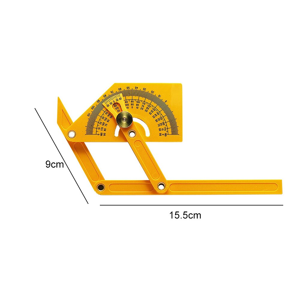 Protractor and Angle Finder Woodworking Measurement Tools 0° to 180° for Measure Inner/Outer Angle Angle Plastic Protractor