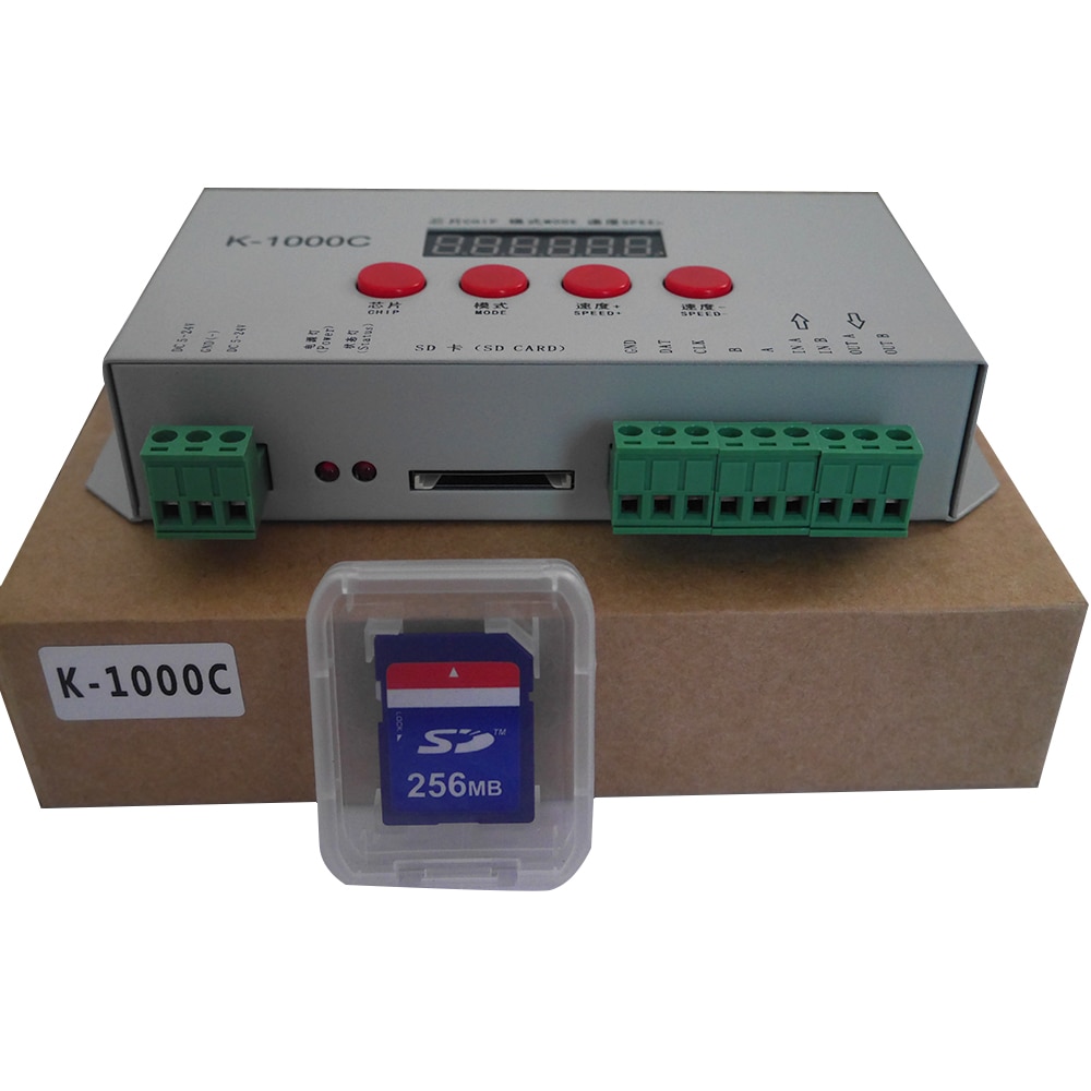 K-1000C (T-1000S Updated) Program controller K1000C WS2812B,WS2811,APA102,T1000S WS2813 LED 2048 Pixels Controller DC5-24V