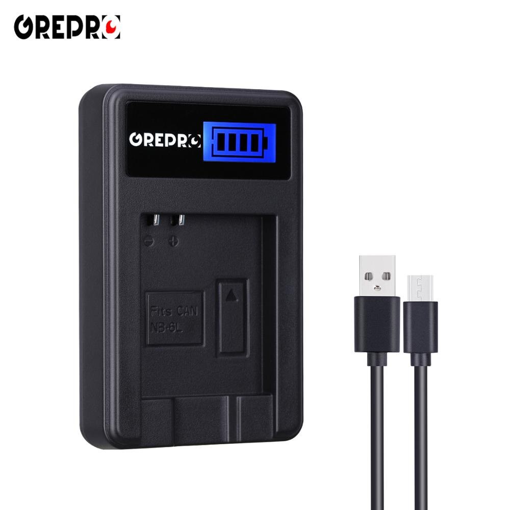 NB-6L NB-6LH batería + cargador USB con LCD para CANON Digital IXUS 85 es SX520 SX530 SX540 SX600 SX610 SX700 SX710 IXUS 95 200 de 210