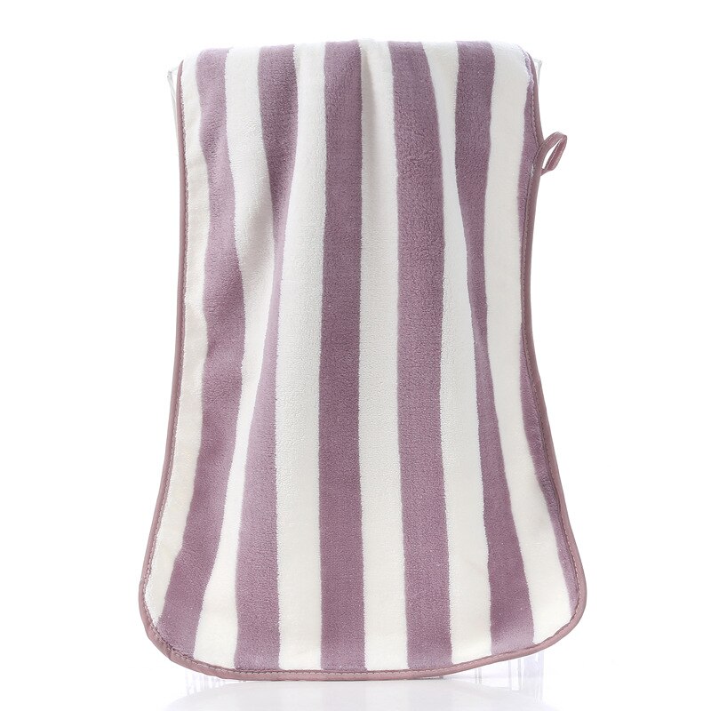T057b à venda absorvente azul roxo cinza verde rosa listra rosto grosso toalha de microfibra macia casa banho toalhas: purple stripe