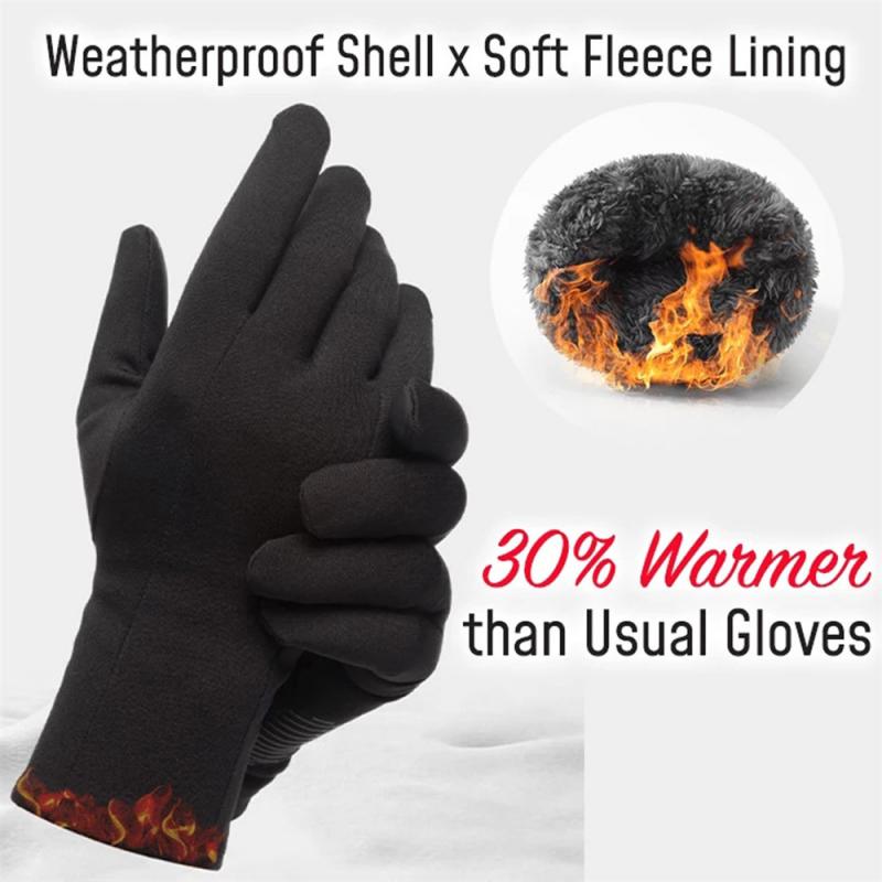 Motorcycle Gloves - SANWAN Winter Warm Full Finger Hard Knuckle Touch Screen Gloves Motorcycle Motocross Mitts Sports Riding Cycling Waterproof