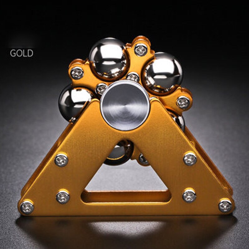 Aparte Driehoek Mute Hand Fidget Metalen Hand Spinner Voor Autisme En Adhd Angst Stress Focus Fidget Spinner: Goud