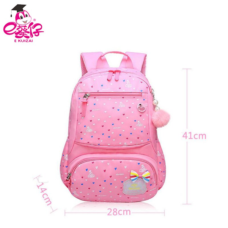 Kid Schooltassen Rits Meisje Tiener Rugzak Primaire Schooltas Senior Kwaliteiten Effen Schooltas Vrouwen Schoudertas Mochila: Pink small