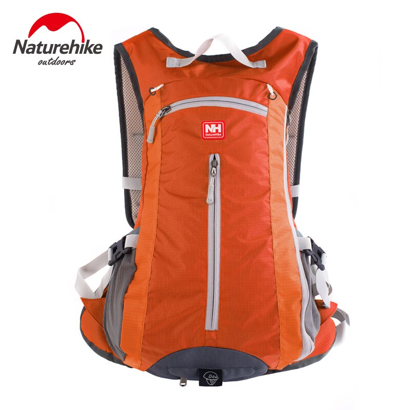 Naturehike waterproof cycling backpack with helmet cap pocket frameless outdoor camping backpack running hydration water bags: Orange