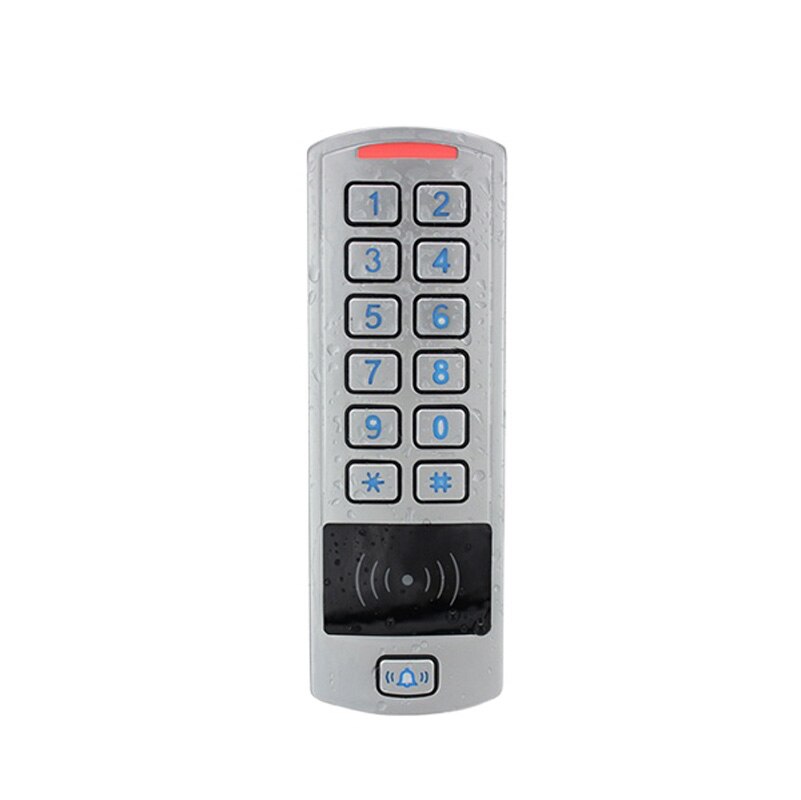 12V-28V Waterproof EM RFID Reader Access Control FingerKey Keypad gate lock Inside Outside