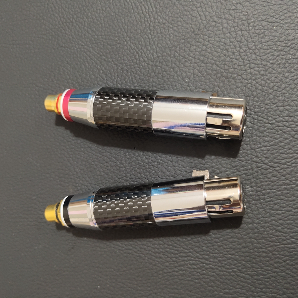 Adattatore Jack Audio di alta qualità bilancia in fibra di carbonio spina da XLR a RCA connettore Ciao-fi XLR 3 spillo femmina a RCA maschio 2 pz/impostato: bianca