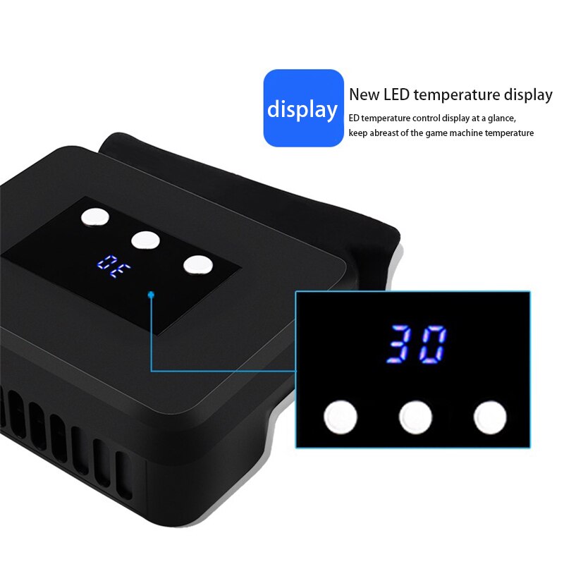 Cooling Fan for NS Switch External Turbo Pumping Cooler Radiator Base for Nintendo Switch Docking Station LED Display: Default Title