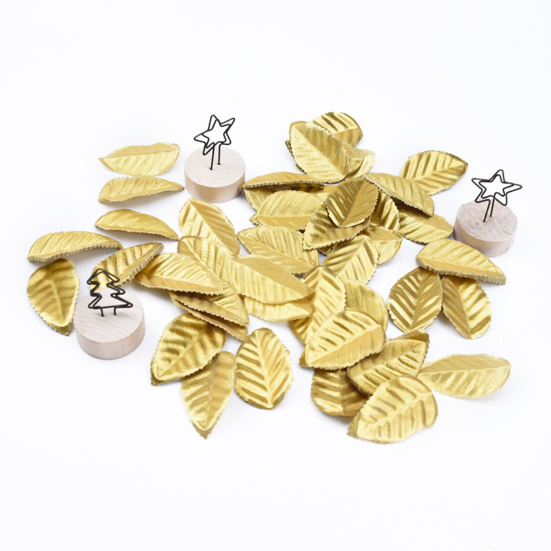 100/200 stykker silke roser blade guld blade kunstige planter dekorativ blomst julekrans gør-det-selv hjem bryllup indretning