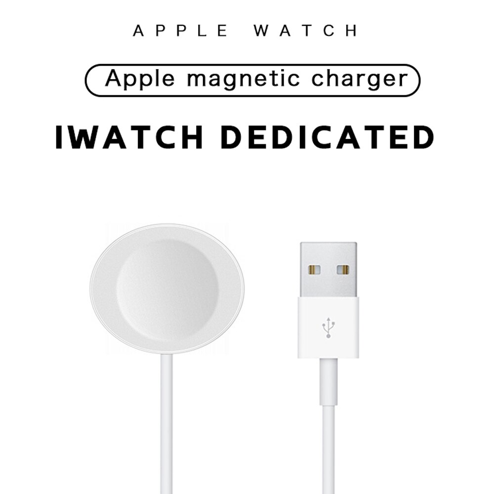 Magnetic Small Charger Compatible for Apple Watch 1 2 3 4 5 6 Smart Induction Watch Charging USB Portable Oval Smart Accessories