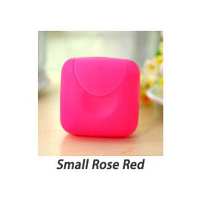 Multicolor Kleine & Grote Maat Badkamer Zeepbakje Draagbare Plaat Case Thuis Douche Reizen Wandelen Zeephouder Container Zeepkist: Rose-S