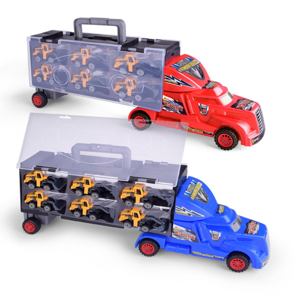 Träger Lkw Set Bau Engineering Pädagogisches Fahrzeug Spielzeug Träger Lkw Modell Trägheit Autos Fahrzeug Set für Kleinkind