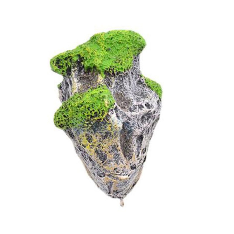 Aquarium Fish Tank Drijvende Rock Opgeschort Steen Kunstmatige Drijvende Puimsteen Decor flying Rock Ornament Voor Aquarium Decoratie: 9.2x5.8cm