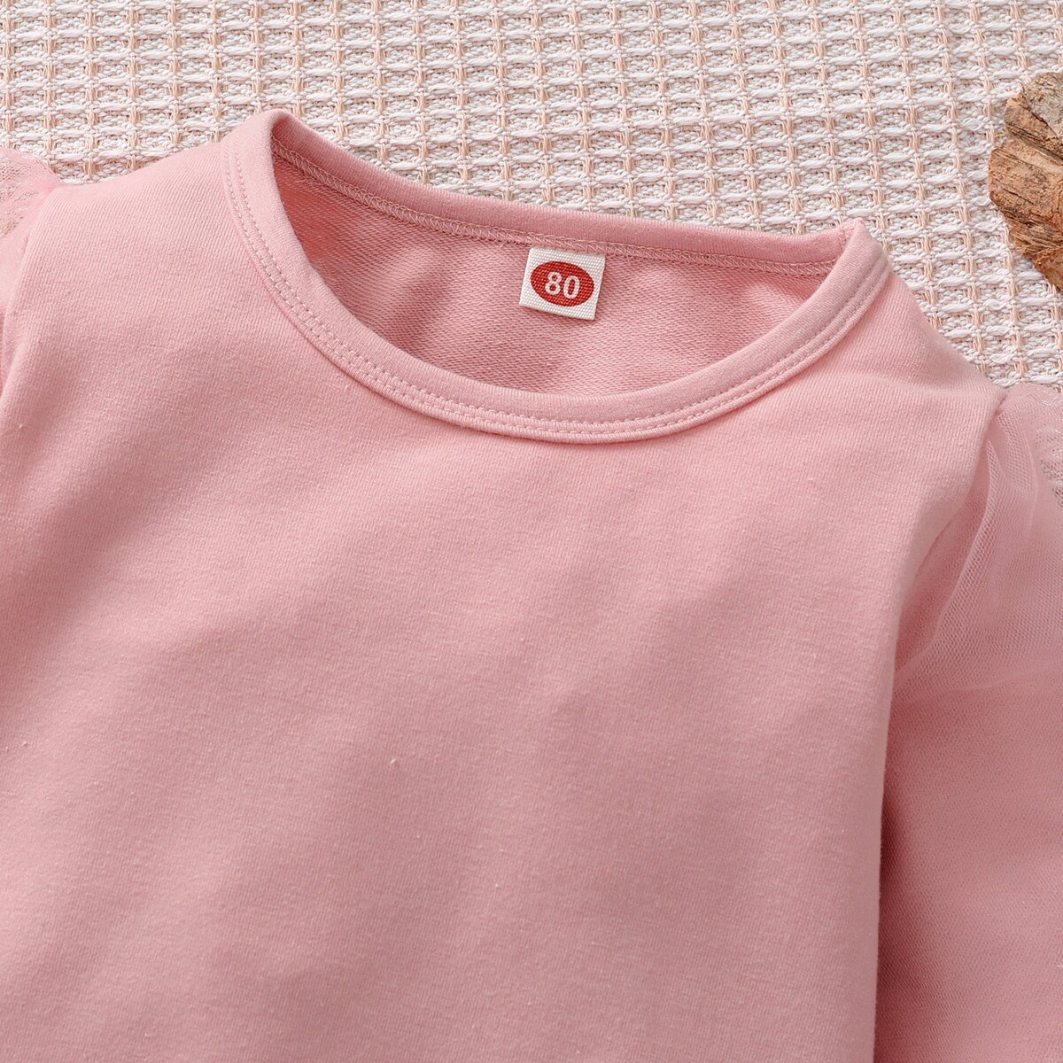Round Neck Mesh Sleeve Sweater Dress Little Girl’s Dress Casual Yarn Long Sleeve Sweatshirt Dress Children's Clothing