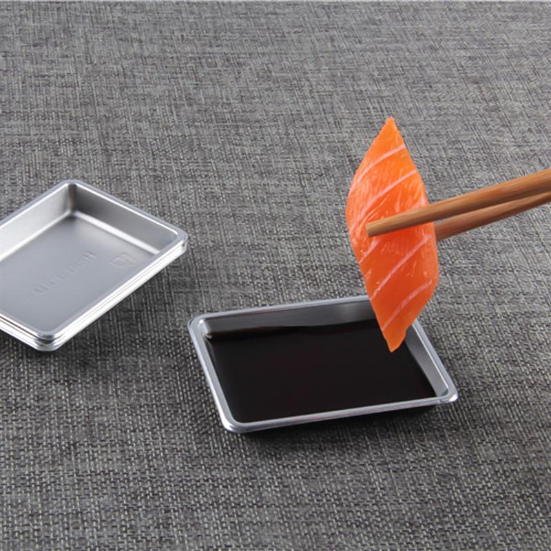 Plato para condimentos desechable plato de salsa para Vinagre de Sushi, bandejas de condimento de soja para Sushi, mostaza, 100 Uds.