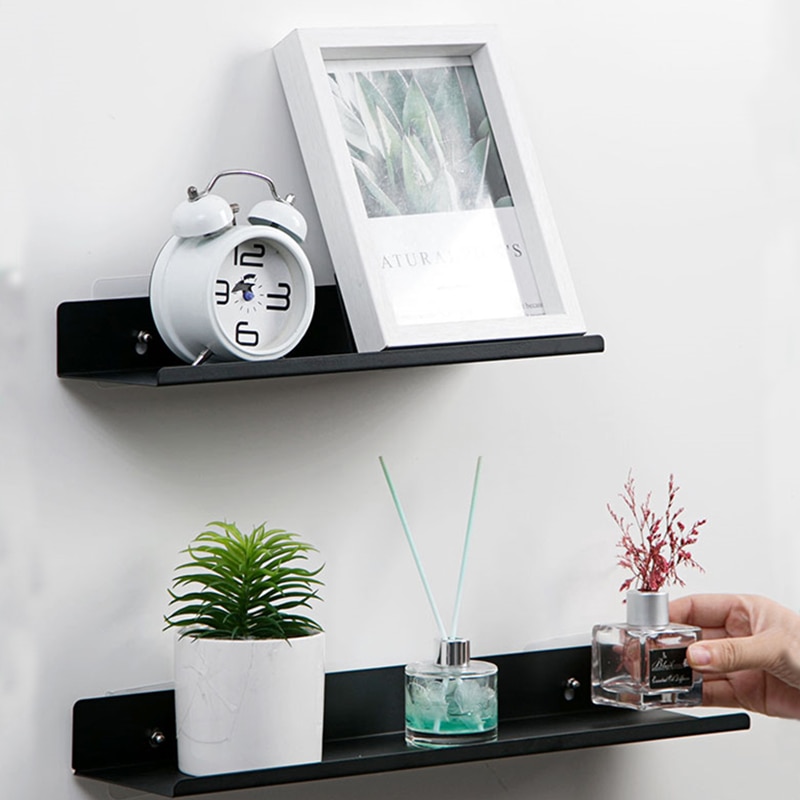 Home Kitchen Wall Shelf Storage Organizer Shelf Spice Rack Punch Free Carbon steel Storage Shelves Rack for Kitchen Bathroom