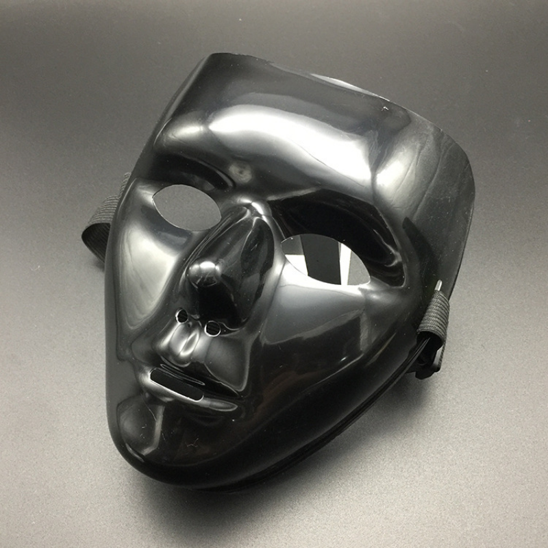 1pcs Full Face Mask Hand-painted Halloween Masquerade Scary Party Supplies Cosplay Costume Accessory Props: Silver