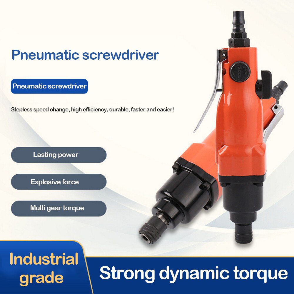 Pneumatic Screwdriver with Straight Handle Industrial Grade Aluminum Alloy Pneumatic Drill Screwdriver Hand Wrench Woodern Tool