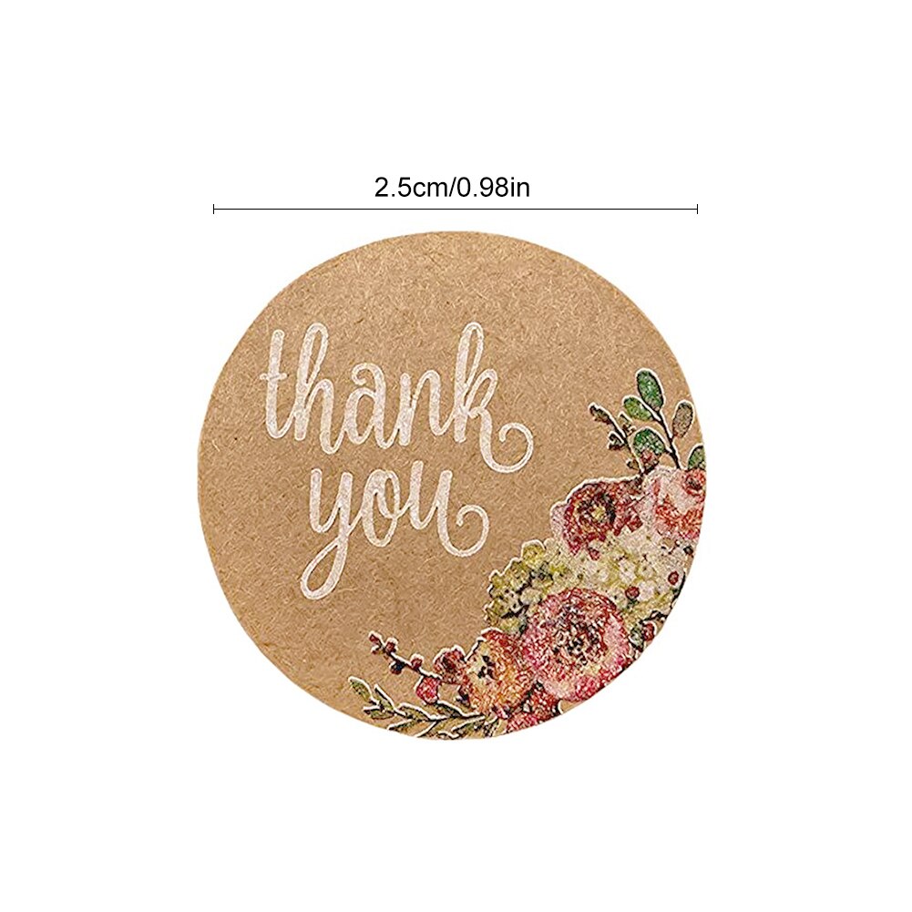 500PCS Round Labels Handmade Kraft Paper Packaging Sticker For Candy Dragee Bag Box Packing Bag Wedding Thanks Stickers: C