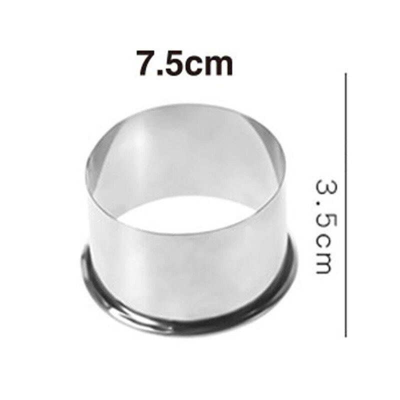 Juego de moldes para hacer Dumplings redondos de acero inoxidable, herramientas de corte de masa, envoltura de pastelería, 3 tamaños: S