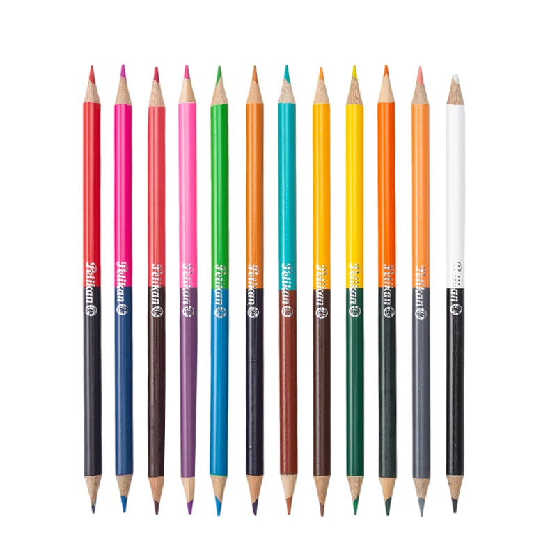 Lápices de doble cabeza de 24 colores para niños, dibujo , bocetos y arte Pastel, suministros de arte escolar Premium para estudiantes