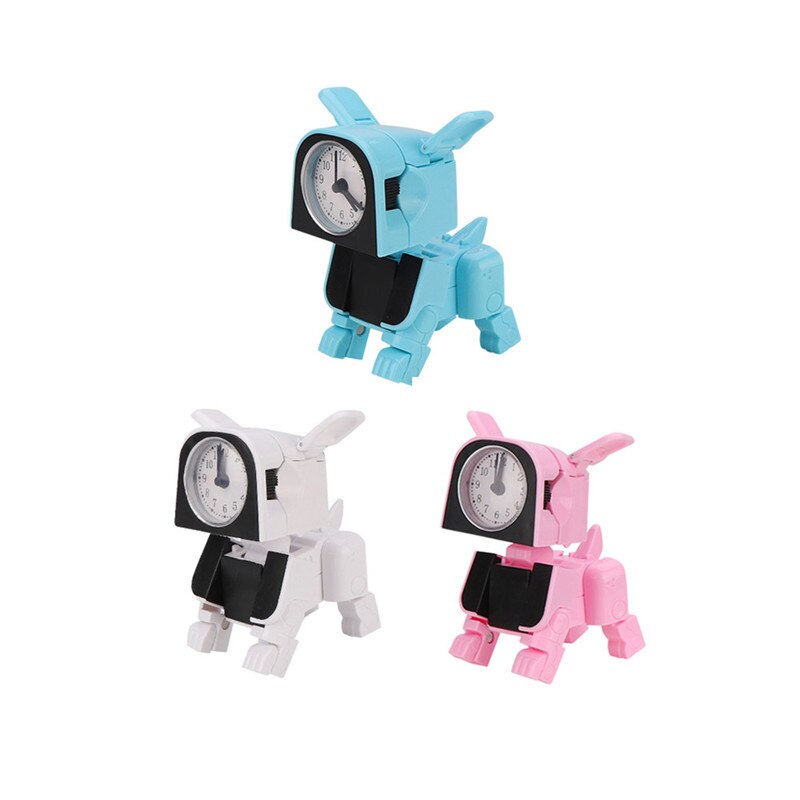 Leuke Vervorming Wekker Robot Speelgoed Leren Kind Mini Hond Clocktoys Voor Kinderen Baby Puppy Lopen Kinderen Speelgoed