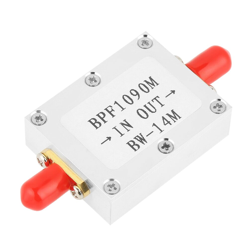 1090MHz Band-Pass Filter,1 PCS 1090MHz ADS-B Aeronautical Bandwidth 14MHz SMA Interface Band-Pass Filter