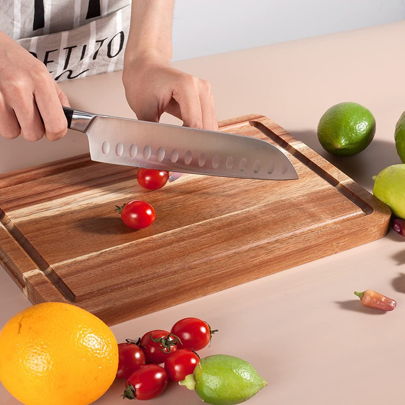 Acacia Wood Cutting Board, Solid Wood Fruit Cutting Board, Steak Board, Unpainted Acacia Wood Chopping Board, Cutting Board