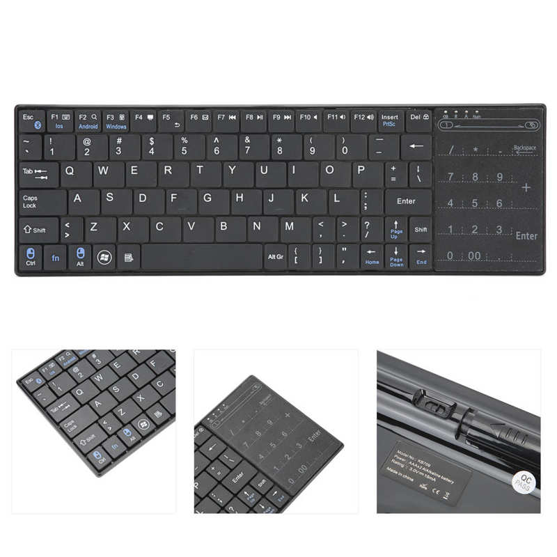 touch pad keyboard touch pad switch Wireless Keyboard with Touchpad for Bluetooth Ultra Thin PC Computer Supplies K‑07 touch