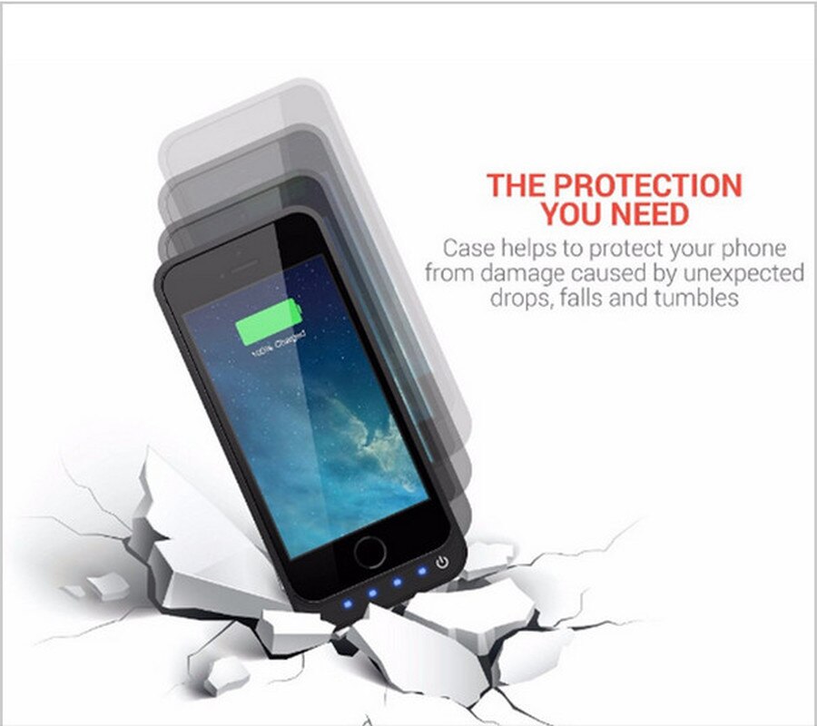 NENG 4200mAh External Backup Battery Charger Case for IPhone 5 5s 5C SE 8 Colours Power Bank Pack Stand Powerbank