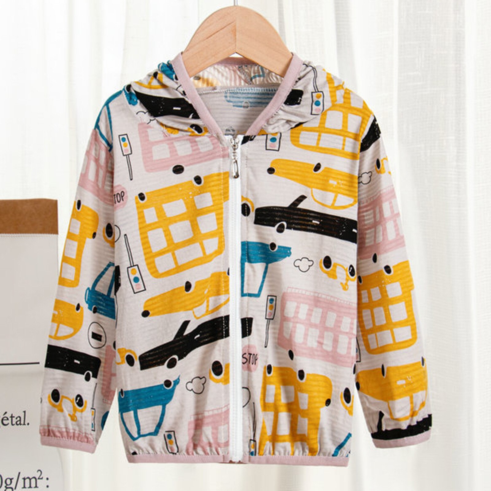 Zomer Stijl Peuter Kids Jongens Meisjes Cartoon Zonnebrandcrème Jassen Hooded Jassen Rits Jassen Vogue Zon Kleding