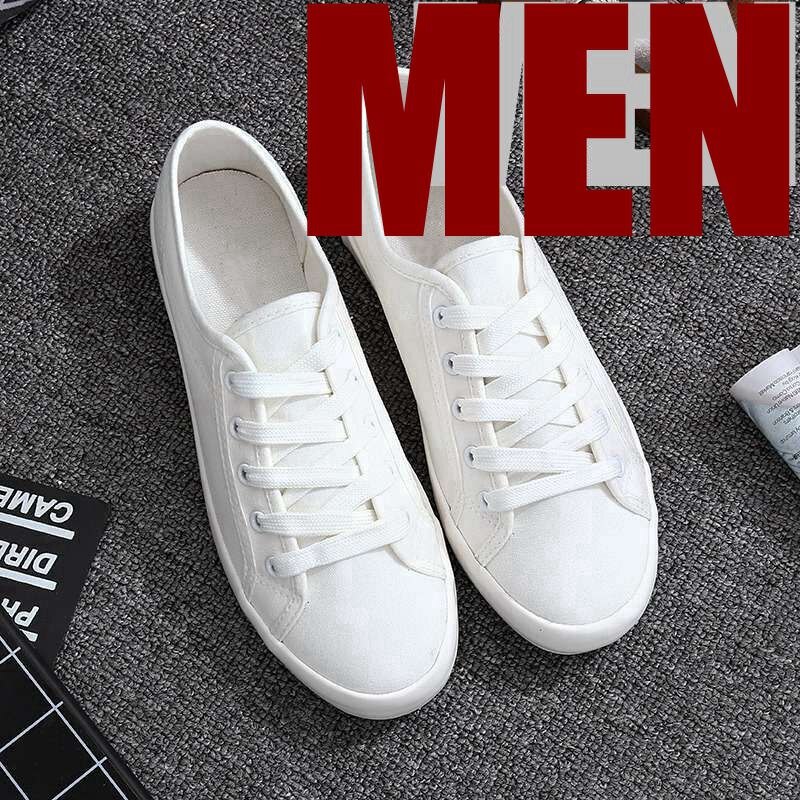 Canvas Shoes Men Sneakers Summer Man Casual Male Shoes Adult Sapato Masculino White Sneakers Lace Up Cotton Fabric Footwear: White Sneakers / 9.5