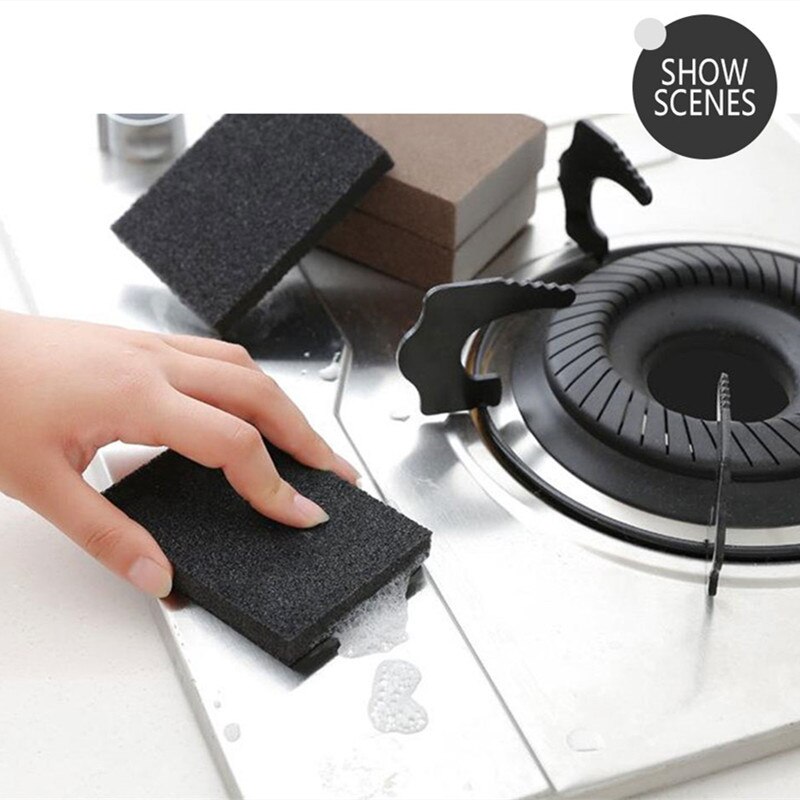 Household Sponge Eraser Rust Remover Brush Dish Pot Cleaning Emery Descaling Clean Rub Pots Kitchen Tools Gadgets Accessories