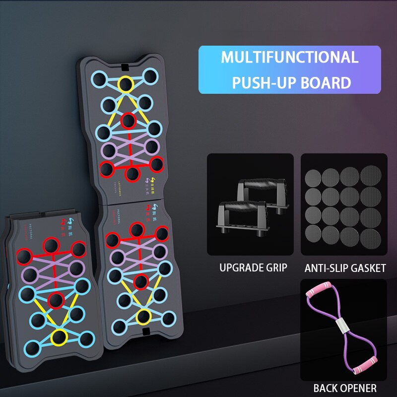 Push Up Board Fitness Band Handvat Voor Mannen Dames Lichtgewicht Opvouwbare Draagbare Push Up Home Gym Apparatuur Voor Krachttraining: back opener