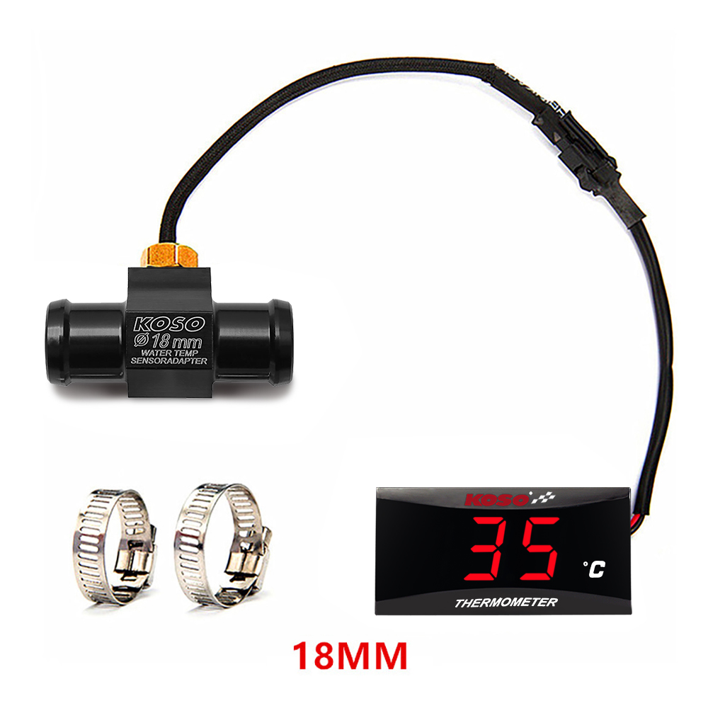 KOSO Motorrad Wassertemperatur Minimessgerät Universal- LCD Digitaler Bildschirm Sensor Thermomete SAMCI Temperaturanzeige: verrotten