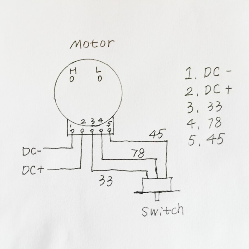 Vinyl Phono Motor 33 45 78 DC9-12V for Electric Gramophone