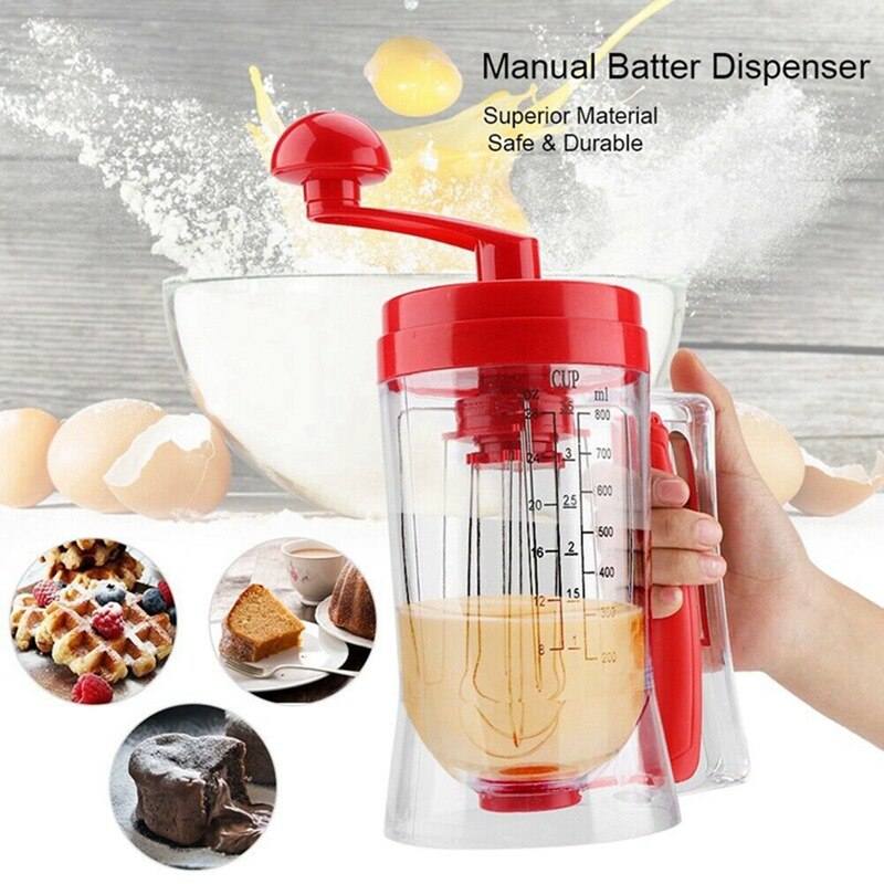 Máquina de cocina Manual, mezclador de masa para tortitas y magdalenas, licuadora, herramienta para hornear, aparato de cocina