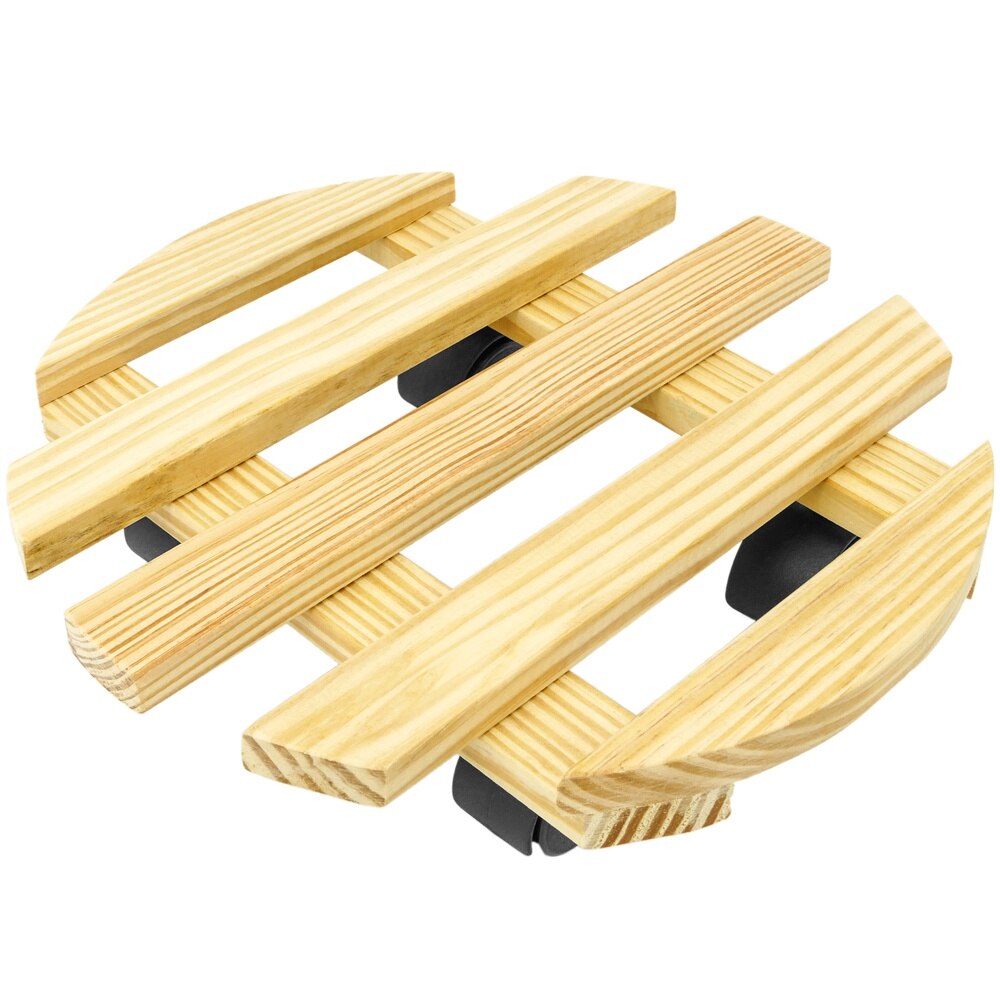 Platform Ronde Primematik-Ronde Houten Platform Met Wielen 30 Cm – Vicedeal