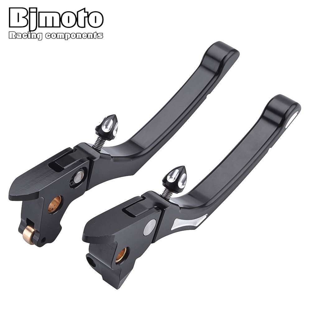 Bjmoto cnc motorsykkel justerbare bremse clutch hendler for harley touring street glide spesielle flhxs flhx flhtk flhtcu