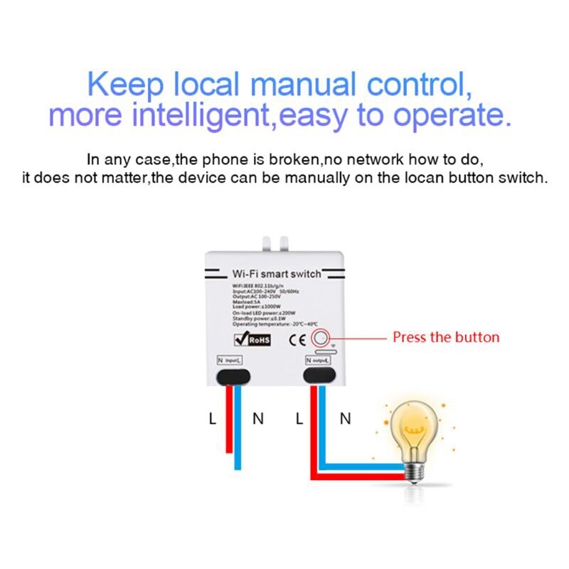 2.4G Wifi Smart Switch For Ewelink App Diy Wireless Remote Control Automation Relay Module Controller Work With Alexa Google Hom