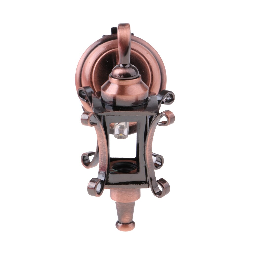 12th Dolls House Miniatue Copper Metal Lamp Outdoor Wall Light Lighting LED