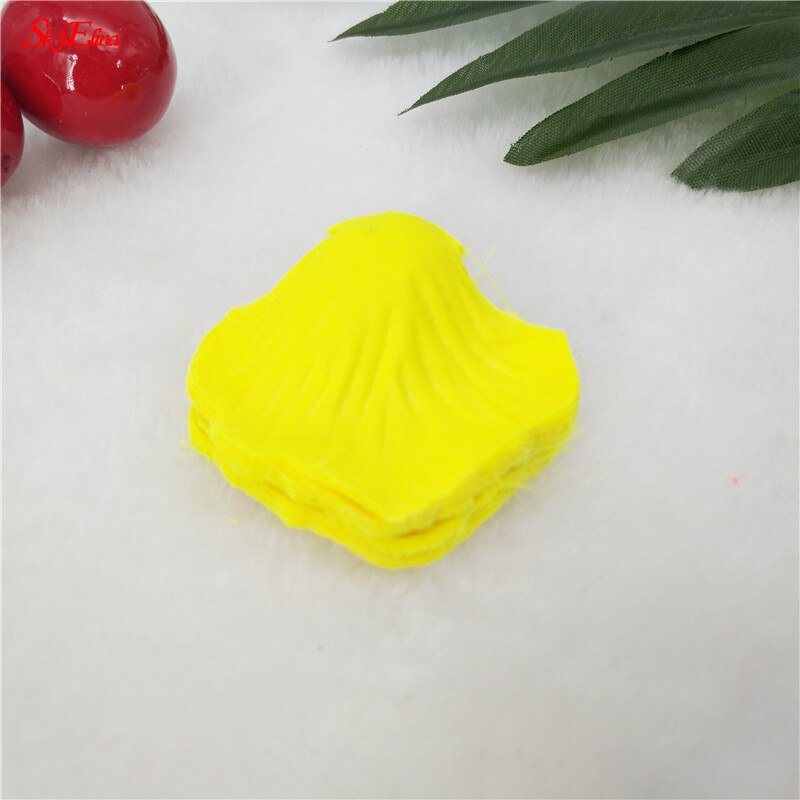 20000pcs / lot 4.5*4.5cm silk rose petals for Wedding Decoration, Romantic Artificial Rose Petals Wedding Flower Rose Flower 7Z: yellow