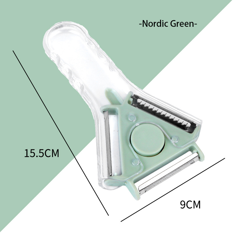 Multifunctional 3 In 1 Fruit and Vegetable Peeler Slicer Apple Potato Carrot Peeler Grater Fruit Vegetable Tools Kitchen Gadgets: green