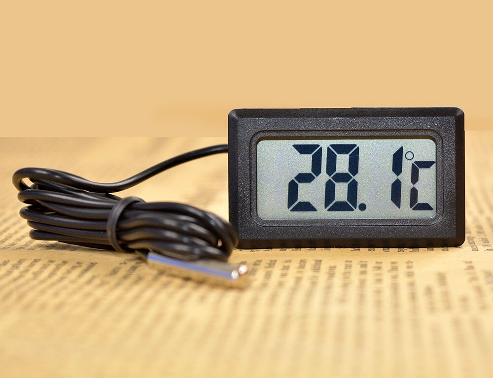 Digital Thermometer Fridge Freezer Mini LCD Digital Thermograph For Fridge Temperature -50 ~ 110 Degrees Indoor Outdoor Probe
